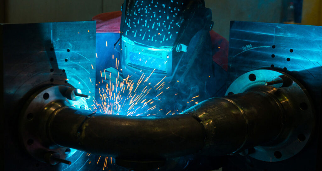 A man doing some welding work