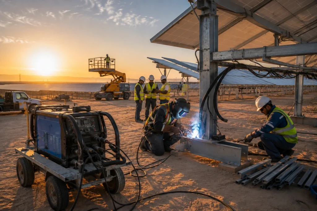 Rental welding machine Saudi for industrial projects